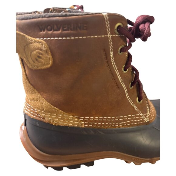 Wolverine 7M Womens Duck Boots With Leather Upper & Man-Made Balance In Brown & - Picture 5 of 12